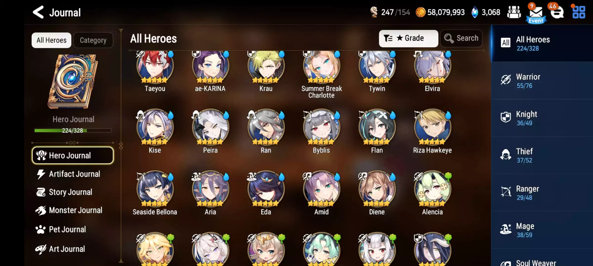 Ảnh Unlink  Sever Asia  Có Skins ml iseria + khung champions Rta  16ml 5* Full Collab OVERLORD New  Gom đồ lại max speed 304 49 hero 6* 132 Gear lv 90  57 Gear lv 88  Là còn ít : 37 Sâm : 110 Gold : 55m